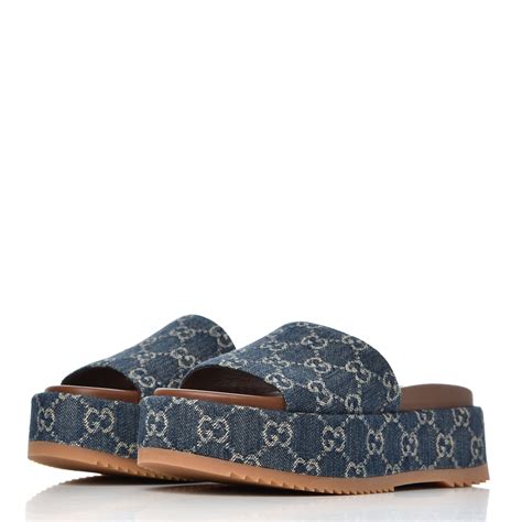 gucci blue jean sandals|authentic Gucci sandals women.